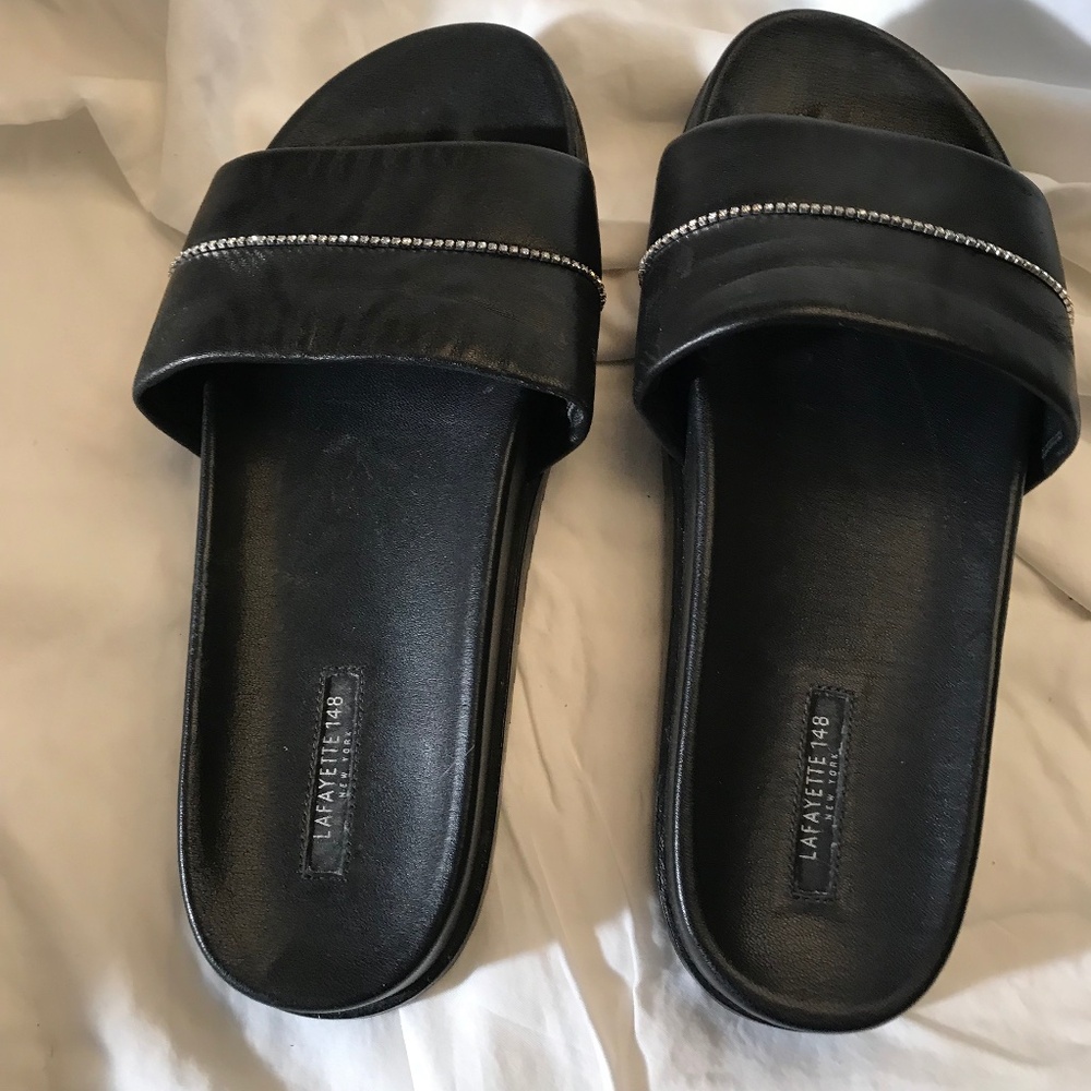 Lafayette 148 Sandals with crystals Size 8
